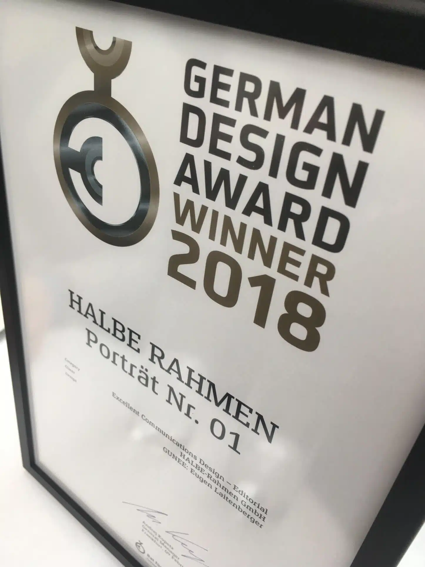 urkunde german design award 20181