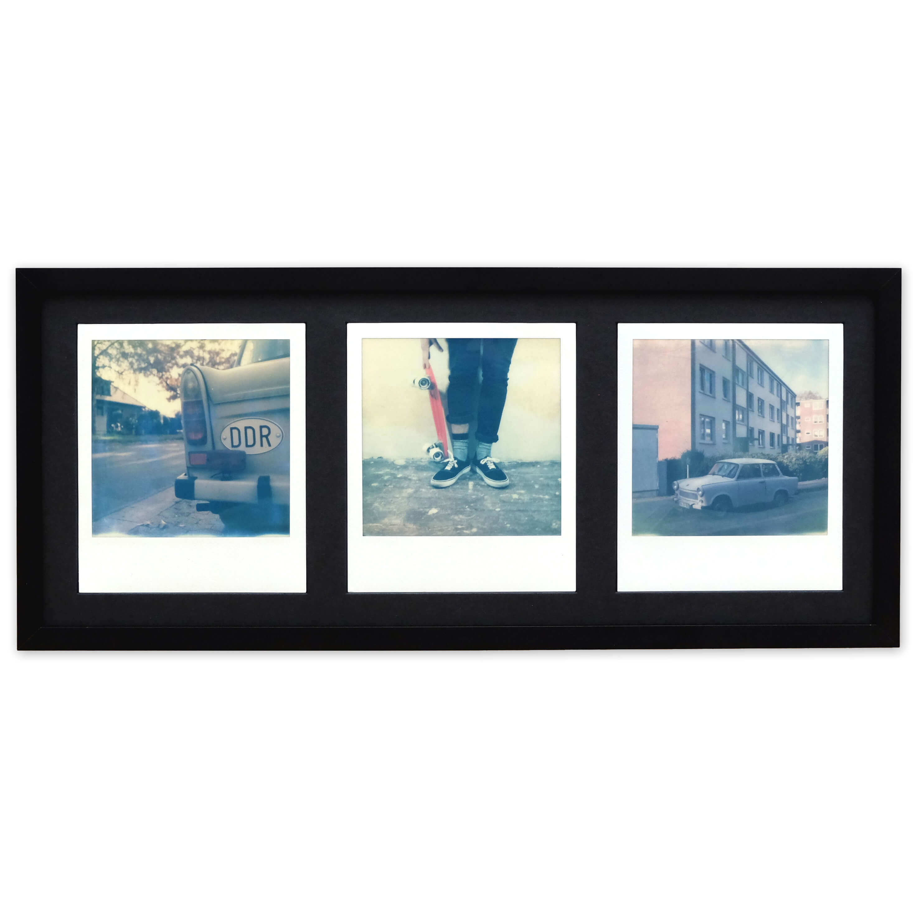 Bilderrahmen für 1 Sofortbild Museumsglas & Passepartout Polaroid 600/SX-70/ 